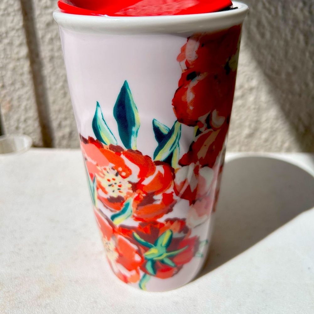 Starbucks Ceramic Tumbler with Lid Cover NWT